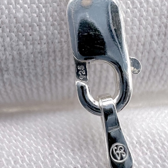 .925 Sterling Silver Pave Cz Cross Necklace - Picture 10 of 14